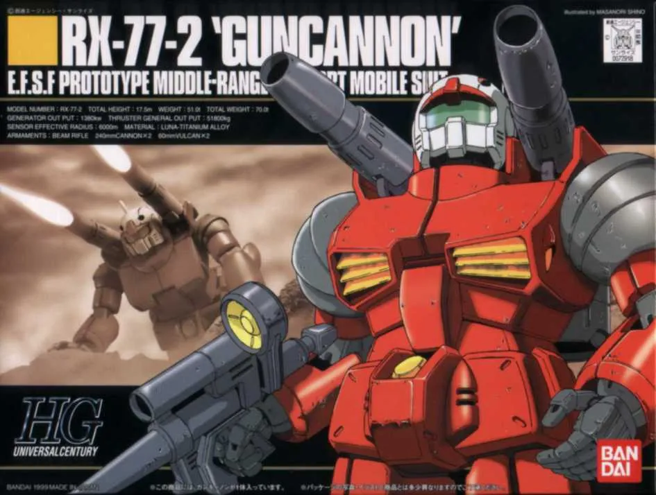 GUNDAM - HGUC 1/144 Guncannon Mass Production Type - Model Kit